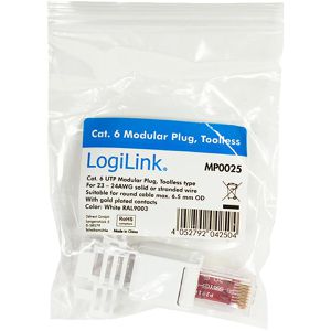 Produktbild für Modularstecker LogiLink MP0025, Cat.6, RJ45