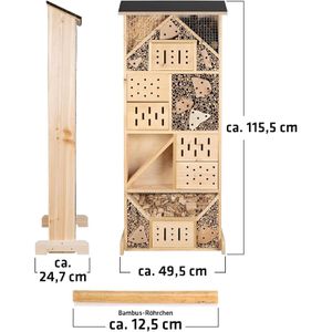 Produktbild für Insektenhotel Gardigo XXL, mit Standfüßen, aus Holz