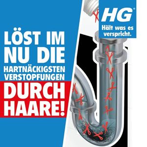 Produktbild für Rohrreiniger HG Haar Rohrfrei, 2-Komponenten, flüssig