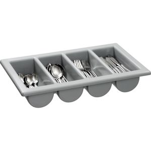 Produktbild für Besteckkasten Bartscher A500410, grau, aus Kunststoff