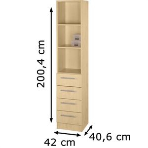 Produktbild für Kombischrank Hammerbacher Solid 7600, ahorn