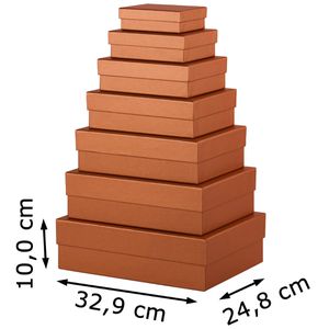 Produktbild für Geschenkbox Rössler-Papier 1341145354 Boxline Metallic, Kupfer