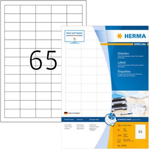 Inkjet-Etiketten Herma 10778, Special, weiß