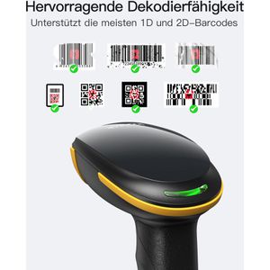 Produktbild für Barcode-Scanner Inateck BCST-35_black, kabellos