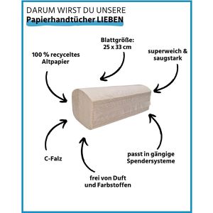Produktbild für Papierhandtücher Oecolife Natural, 4901200, 1-lagig