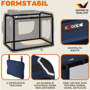 Produktbild für Tiertransportbox CADOCA Gr. XL, aus Stoff