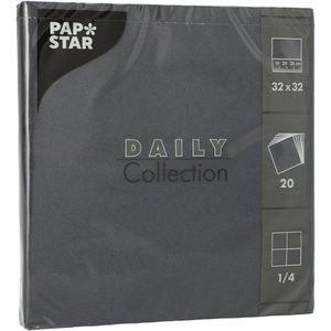 Servietten Papstar Daily Collection, schwarz