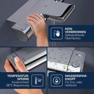 Produktbild für Duscharmatur GROHE Grohtherm 2000, 34169001, verchromt