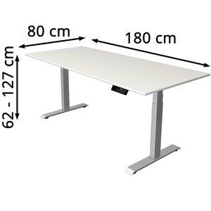 Produktbild für Schreibtisch Kerkmann Move 1 stable, weiß / silber