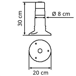 Produktbild für Absperrpfosten Schake 412445BG, schwarz/gelb, aus Kunststoff