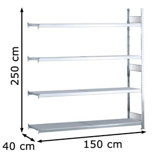 Produktbild für Anbauregal Schulte 15581, 4 Metallböden