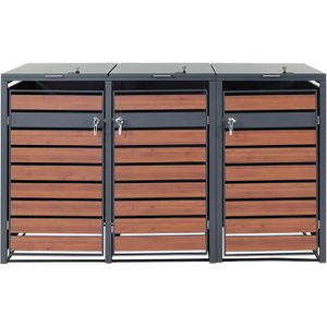 Produktbild für Mülltonnenbox Mendler HWC-J81, Metall