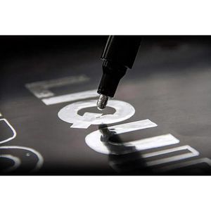 Produktbild für Lackmarker Molotow Liquid Chrome Twin, permanent