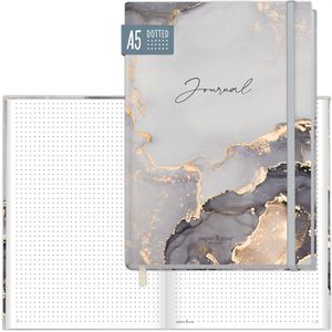 Notizbuch paper&you Grey Marble, 6613-1, grau, A5