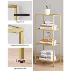 Produktbild für Bücherregal Vasagle LGT28G, gold