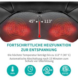 Produktbild für Nackenmassagegerät Nekteck Shiatsu, schwarz