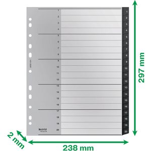 Produktbild für Register Leitz 1211-00-00 recycle, A4 Überbreite
