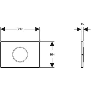 Produktbild für Betätigungsplatte Geberit Sigma10, aus Edelstahl, für WC