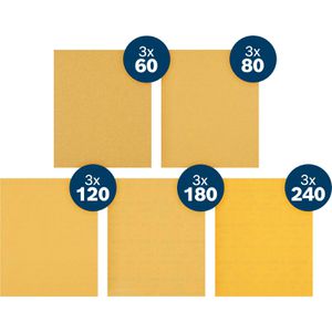 Produktbild für Schleifpapier Bosch Expert C470, Körnung 60-240, Set