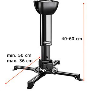 Produktbild für Beamer-Deckenhalterung Celexon MultiCel 3040 Pro, schwarz