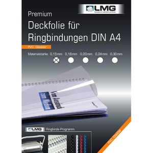 Bindefolien LMG Premium, klar-transparent, 150 mic