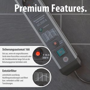 Produktbild für Steckdosenleiste Brennenstuhl Premium Protect, 3m