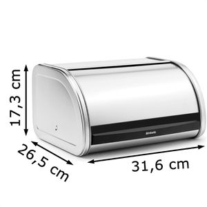 Produktbild für Brotkasten Brabantia Single 348907 Matt Steel
