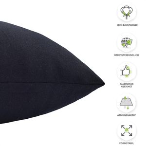 Produktbild für Kissenbezug NatureMark Jersey, schwarz