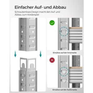 Produktbild für Schwerlastregal Songmics 5 Holzböden