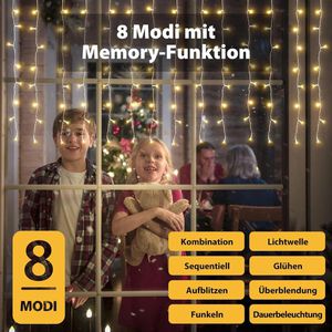 Produktbild für Lichterkette SALCAR 910082, 300LED, innen + außen