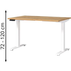 Produktbild für Schreibtisch Germania Jet, 7907-242, navarra eiche / weiß