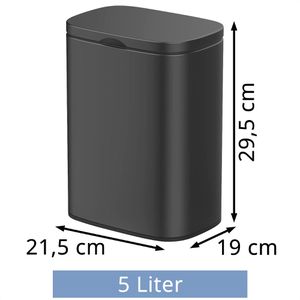 Produktbild für Mülleimer Wenko Sare, schwarz