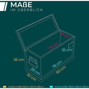 Produktbild für Deichselbox CargoVA Gr. XL, aus Aluminium Riffelblech