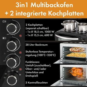 Produktbild für Minibackofen Clatronic Kleinküche KK 3786