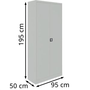 Produktbild für Werkzeugschrank Mauser MKSTM5/19E2, aus Metall, lichtgrau