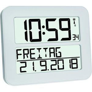 Wanduhr TFA 60.4512.02 Timeline, Kunststoff, digital, Funkuhr