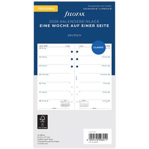Kalendereinlagen Filofax 26-68444, Jahr 2026