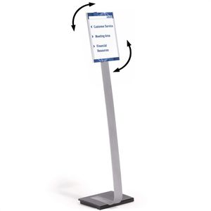 Produktbild für Infoständer Durable 4812-23 aus Aluminium, silber, A4