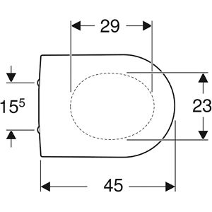 Produktbild für WC-Sitz Geberit iCon 574130000, D-Form, aus Duroplast