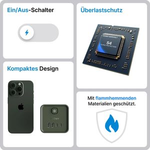 Produktbild für Steckdosenwürfel Voomy Power Cube S7, mit Schalter, grün