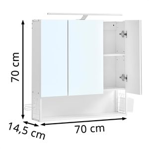 Produktbild für Spiegelschrank Vasagle BBK124W14, weiß