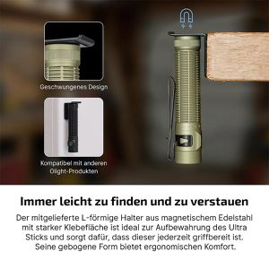 Produktbild für Taschenlampe Olight Baton Ultra, LED, aufladbar