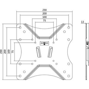 Produktbild für TV-Wandhalterung LogiLink BP0004, bis 25 kg