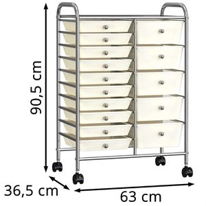 Produktbild für Schubladenwagen vidaXL 320408, mit 15 Schubladen