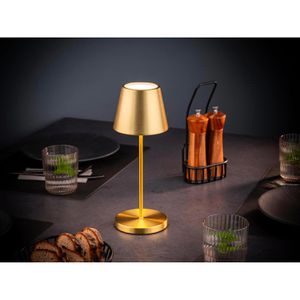 Produktbild für Tischlampe APS Merle 17008, gold mit LED