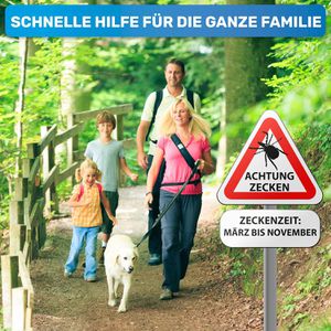 Produktbild für Zeckenhaken BluePet Tick Remover, pink, 3er Set
