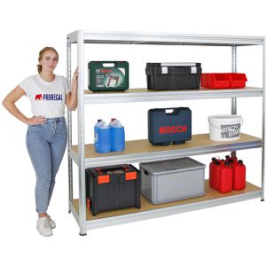 Produktbild für Weitspannregal PROREGAL DINO, 4 Holzböden