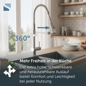 Produktbild für Küchenarmatur Schütte Cornwall Spiralfeder, chrom