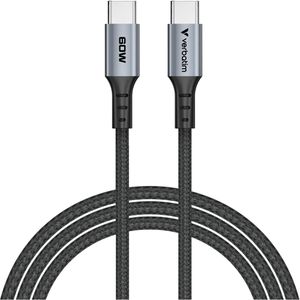 Produktbild für Ladekabel Verbatim Sync &amp; Charge, schwarz, 1,2m