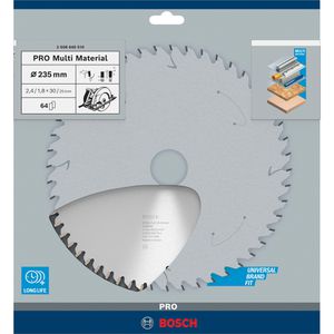 Produktbild für Kreissägeblatt Bosch PRO Multi Material 2608640514